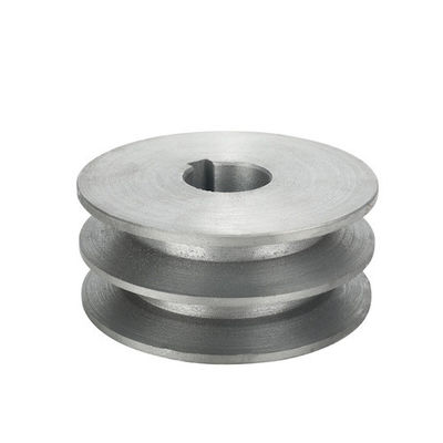 ประเภท B Double V Belt Pulley GG20 สีเทาเหล็กเหล็กท่อ Pulley อุปกรณ์ฟาร์ม