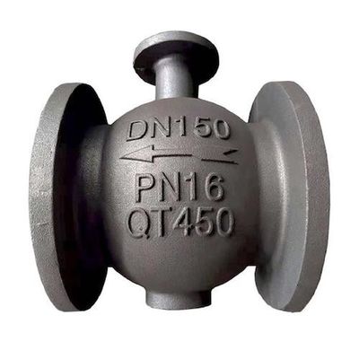 QT450 ส่วนประกอบตัววาล์วหล่อเหล็กดัดของการหล่อทรายสำหรับอุปกรณ์ท่อ